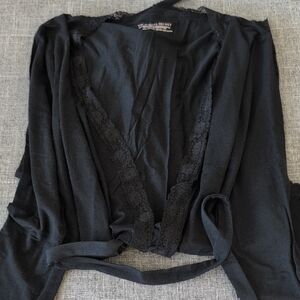 Victoria's Secret Black Lace Robe NWOT